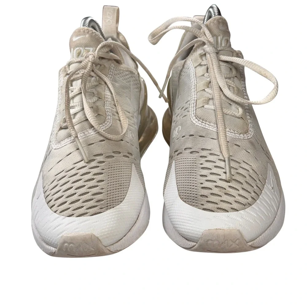 Nike Air Max 270 Cream White Womens Running Shoes 943345-103 Size 7 Women 5.5Y‎